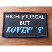 Products: Highly Illegal Embroidered Patch