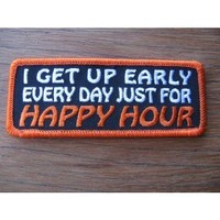 Products: Happy Hour Embroidered Biker Patch