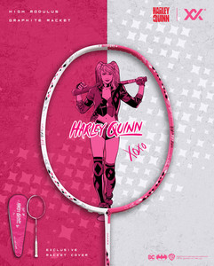 MAXX - Harley Quinn Racket (6U) ) + Free Towel & Socks Buddy Sports