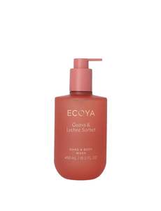 Bath And Body: ECOYA Hand & Body Wash Guava & Lychee Sorbet 450ml