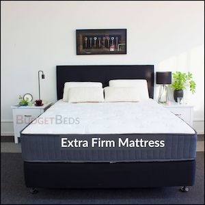 Queen Bed: Queen Size X Firm Mattress & Base