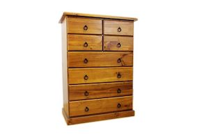 Clearance: Tallboy with 8 drawers - Troy