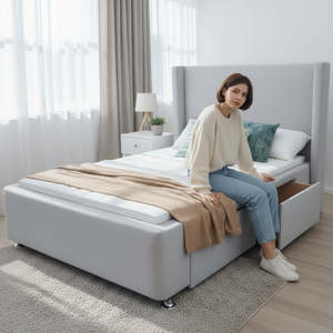 Combo Deals: 2 Piece Queen Combo Deal - Standard Drawer Bed Base with Headboard