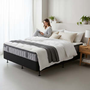 King Single Bed: Sleep Max Essential Pillow Top Mattress & Base