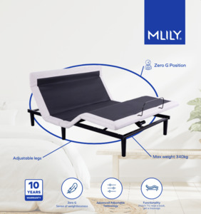 Long Single: MLILY Adjustable Bed Base - iPerform 2000