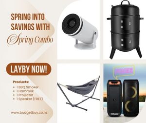 Spring Combo – BBQ Smoker + Hammock + Projector Budget