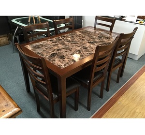 Products: Marble Look Dining Suite 1.5 x 0.9 M – Budget Furniture