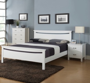 Products: White Pearl Bed – Budget Furniture