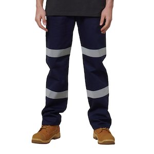Hi Vis Pants: Hard Yakka Cotton Drill Pant With Tape (Y02615)