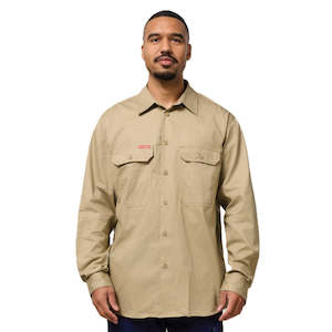 Work Shirts: Hard Yakka Core Long Sleeve Lightweight Vented Cotton Shirt (Y04630)