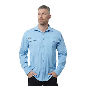 Gents Shirts: King Gee Drycool Lightweight Stretch Long Sleeve Work Shirt (K14023)