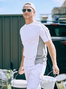 Work Polos: Bisley Painter'S Contrast Tee - Short Sleeve (BK1424)