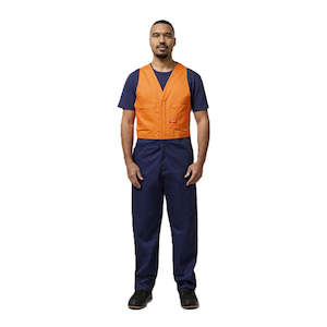 Hi Vis Overall: Hard Yakka Hi-Vis 2Tone Action Back Cotton Drill Overall (Y01526)