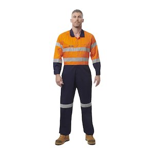 Hi Vis Overall: King Gee Originals Hi-Vis Reflective Two Tone Drill Work Overalls (K51525)