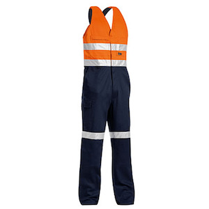 Hi Vis Overall: Bisley Taped Hi Vis Action Back Overall-(BAB0359T)