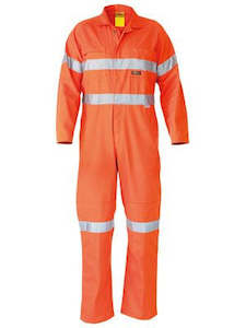Hi Vis Coverall: Bisley Taped Hi Vis Lightweight Coverall-(BC6718TW)