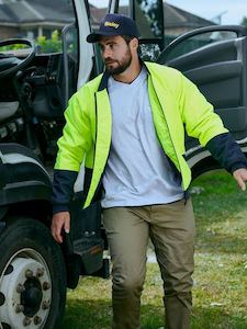 Hi Vis Jackets: Bisley Two Tone Hi Vis Bomber Jacket (BJ6730)