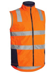 Hi Vis Vests: Bisley Taped Hi Vis Soft Shell Vest-(BV0348T)