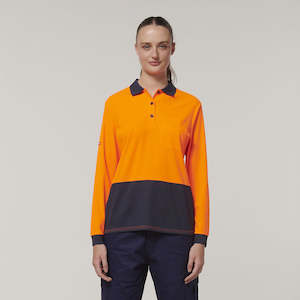 Hard Yakka Women's Long Sleeve Hi Vis Polo (Y08603)