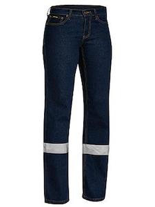Ladies Work Pants: Bisley Womens Taped Stretch Jeans (BPL6712T)