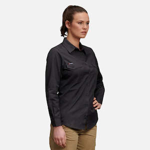 Ladies Work Shirts: King Gee Women's Workcool 2 Long Sleeve Ripstop Work Shirt (K69880)