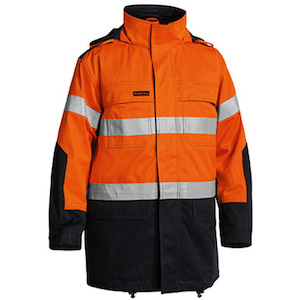 Fr Jackets: Bisley Taped Two Tone Hi Vis FR Jacket -(BJ8100T)