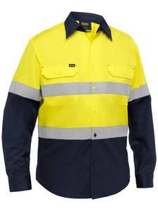 Hi Vis Shirts: Bisley Industrial Taped Hi Vis Cool Lighweight Vented Shirt (BS6390T)