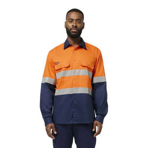 Hi Vis Shirts: King Gee Originals Vented Spliced Drill Shirt (K54935)