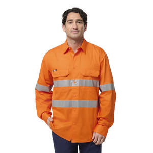 Hi Vis Shirts: King Gee Originals Hi Vis Vented Taped Long Sleeve Shirt (K54932)