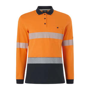 King Gee Women's Originals Hi-Vis Spliced Taped Cotton Polo (K44248)