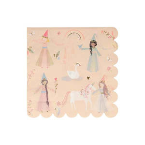 Napkins: Meri Meri Magical Princess Napkins - Lunch 16 Pkt