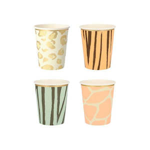 Cups: Meri Meri Safari Animal Print Cups - 8 Pkt