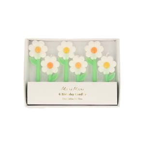 Candles: Meri Meri Daisy Candles - 6 Pkt