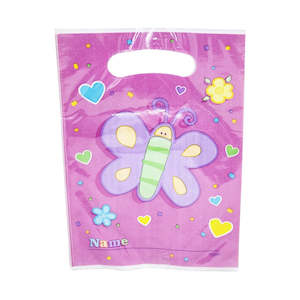 Party Bags: Pastel Butterfly Loot Bags - 8 Pkt