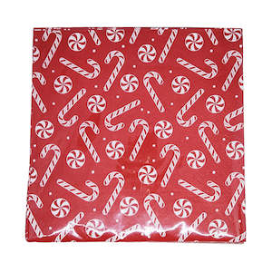 Candy Cane Christmas Napkins - Lunch 20 Pkt