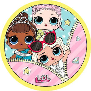 Lol Surprise Dolls Party: LOL Surprise Zipper Edible Cake Image