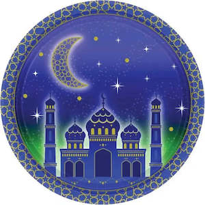 Aladdin Party: Moon & Stars Plates - Lunch 8 Pkt