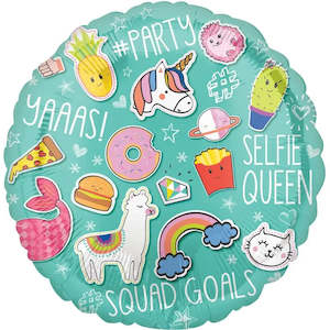 Llama Party: Selfie Celebration Foil Balloon - CLEARANCE