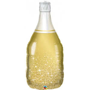 Graduation Party: Bubbly Wine Bottle Gold SuperShape Foil Balloon