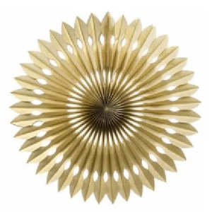 Metallic Gold Hanging Fan 40cm