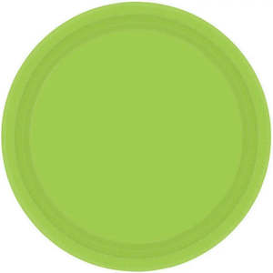 Llama Party: Kiwi Green Plates - Dinner 20 Pkt