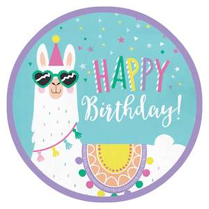 Llama Party: Llama Party Edible Cake Image