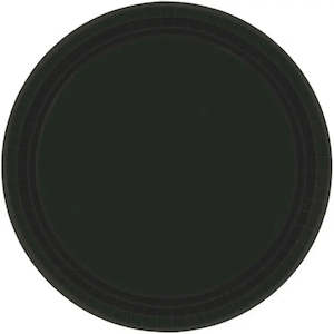Stranger Things Party: Eco Jet Black Plates - Dinner 20 Pkt