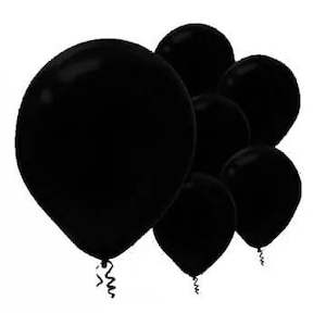 Value Balloons Pack of 15 - Black