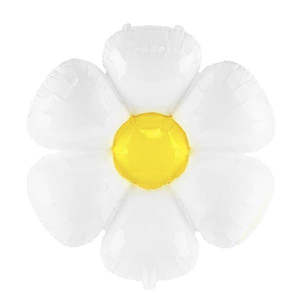 Daisy Flower Air-Fill Foil Balloons - 3 Pkt