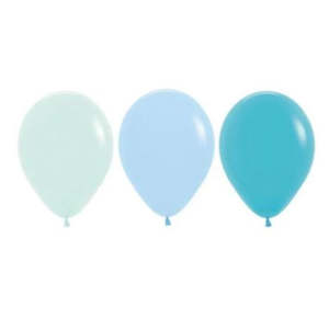 Little Mermaid Party: Blue & Teal Balloons - 12 Pkt