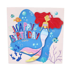 Mermaid Happy Birthday Card