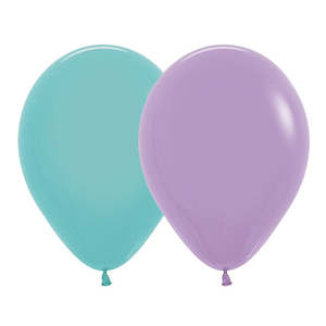 Little Mermaid Party: Aquamarine & Lilac Balloons - 12 Pkt