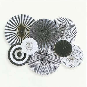 The Nightmare Before Christmas Party: My Minds Eye Black & White Party Fans CLEARANCE