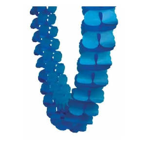 Diwali Party: Five Star True Blue Honeycomb Garland - 4 Metres